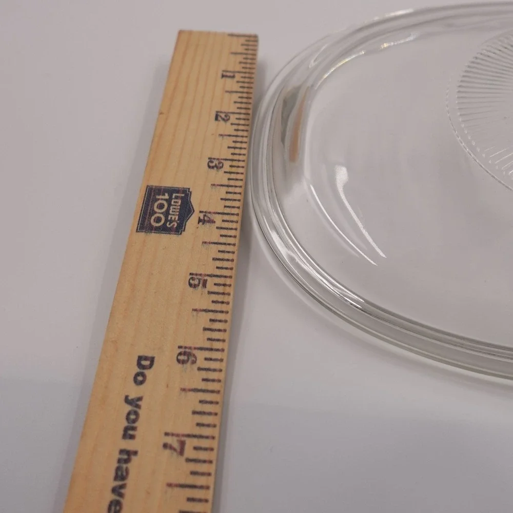 Pyrex F12C Oval Glass Lid ONLY For Corning Ware French White Baking Dish 9x7